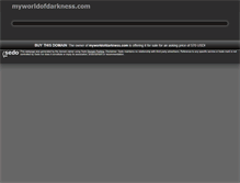 Tablet Screenshot of myworldofdarkness.com